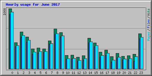 Hourly usage for June 2017